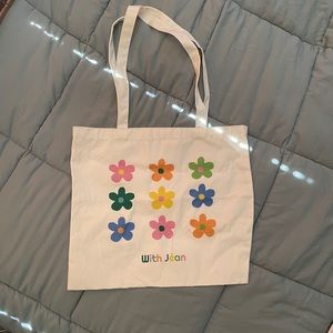 With Jean Tote Bag
